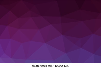 Dark Purple vector abstract mosaic backdrop. A sample with polygonal shapes. A new texture for your design.