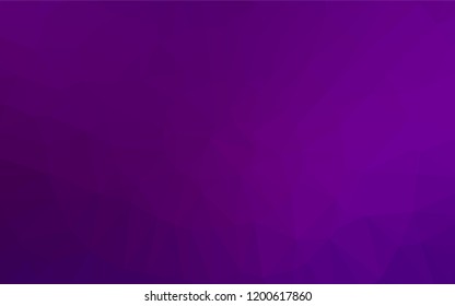 Dark Purple vector abstract mosaic background. Creative geometric illustration in Origami style with gradient. A completely new design for your business.