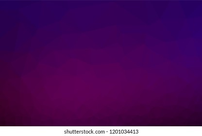 Dark Purple vector abstract mosaic pattern. Creative illustration in halftone style with gradient. A completely new template for your business design.
