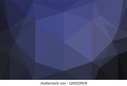 Dark Purple vector abstract mosaic backdrop. Triangular geometric sample with gradient.  The template can be used as a background for cell phones.