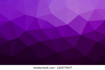 Dark Purple vector abstract mosaic background. A vague abstract illustration with gradient. The best triangular design for your business.