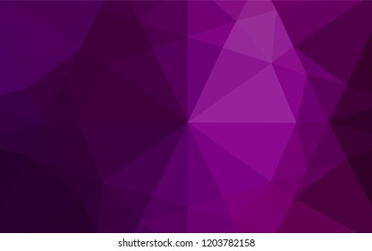 Dark Purple vector abstract mosaic pattern. Creative geometric illustration in Origami style with gradient. Brand new design for your business.