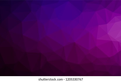 Dark Purple vector abstract mosaic backdrop. Creative illustration in halftone style with gradient. The completely new template can be used for your brand book.