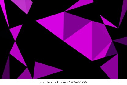 Dark Purple vector abstract mosaic background. Shining illustration, which consist of triangles. The polygonal design can be used for your web site.