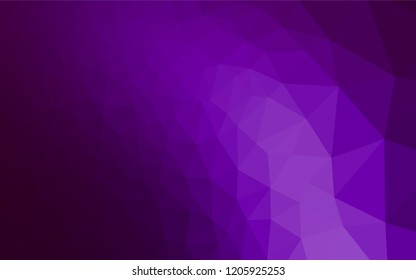 Dark Purple vector abstract mosaic background. A vague abstract illustration with gradient. The best triangular design for your business.