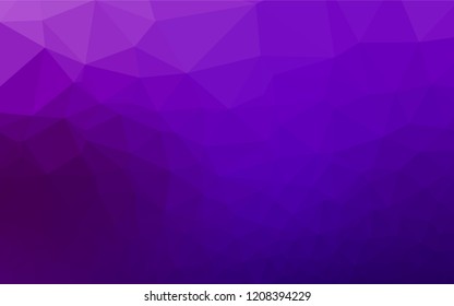 Dark Purple vector abstract mosaic background. Brand new colored illustration in blurry style with gradient. The polygonal design can be used for your web site.