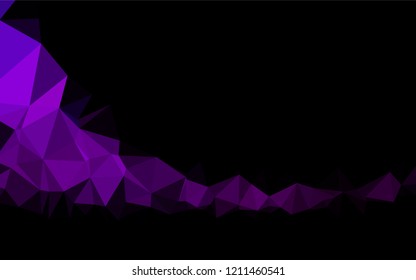Dark Purple vector abstract mosaic background. A vague abstract illustration with gradient. Brand new style for your business design.