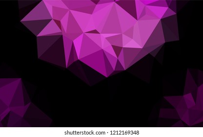 Dark Purple vector abstract mosaic backdrop. Glitter abstract illustration with an elegant design. The template can be used as a background for cell phones.