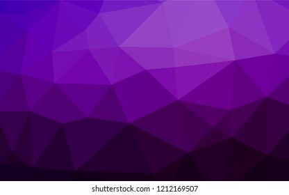 Dark Purple vector abstract mosaic pattern. A sample with polygonal shapes. Brand new design for your business.