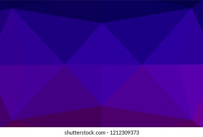Dark Purple vector abstract mosaic backdrop. A sample with polygonal shapes. The polygonal design can be used for your web site.