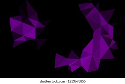 Dark Purple vector abstract mosaic pattern. Colorful illustration in abstract style with gradient. Brand new style for your business design.