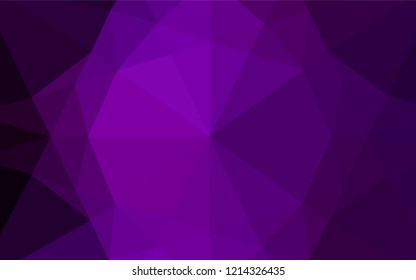 Dark Purple vector abstract mosaic backdrop. A vague abstract illustration with gradient. A completely new design for your business.