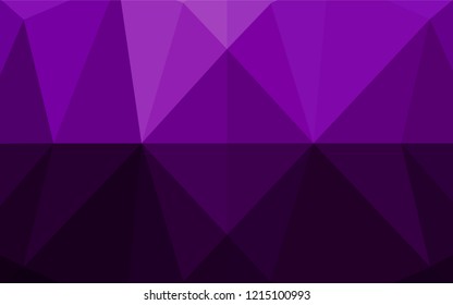Dark Purple vector abstract mosaic pattern. A sample with polygonal shapes. A completely new design for your business.