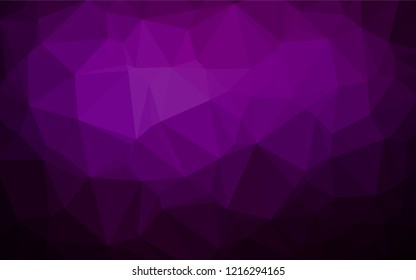 Dark Purple vector abstract mosaic background. A sample with polygonal shapes. A completely new design for your business.