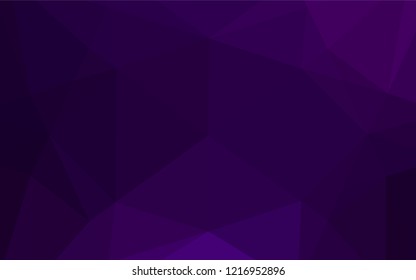 Dark Purple vector abstract mosaic background. A completely new color illustration in a vague style. Triangular pattern for your business design.