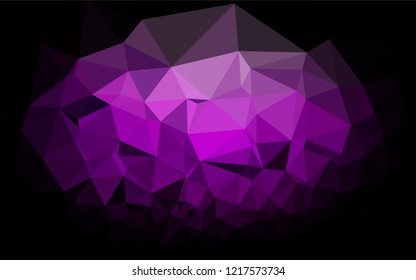 Dark Purple vector abstract mosaic backdrop. Modern geometrical abstract illustration with gradient. The elegant pattern can be used as part of a brand book.