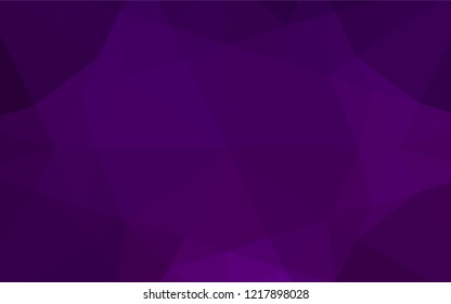 Dark Purple vector abstract mosaic pattern. Brand new colored illustration in blurry style with gradient. The polygonal design can be used for your web site.