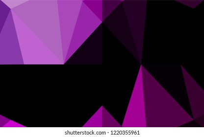 Dark Purple vector abstract mosaic pattern. Colorful illustration in abstract style with gradient. A completely new template for your business design.