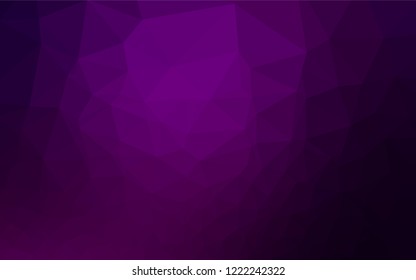 Dark Purple vector abstract mosaic pattern. Creative geometric illustration in Origami style with gradient. Triangular pattern for your business design.