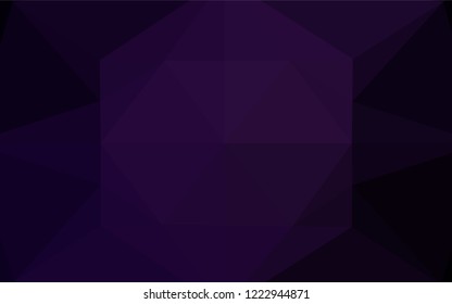 Dark Purple vector abstract mosaic pattern. Shining colored illustration in a Brand new style. The textured pattern can be used for background.
