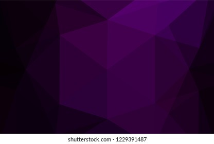 Dark Purple vector abstract mosaic pattern. Creative geometric illustration in Origami style with gradient. The template can be used as a background for cell phones.