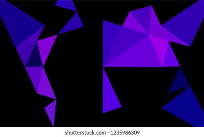 Dark Purple vector abstract mosaic backdrop. A vague abstract illustration with gradient. Brand new style for your business design.