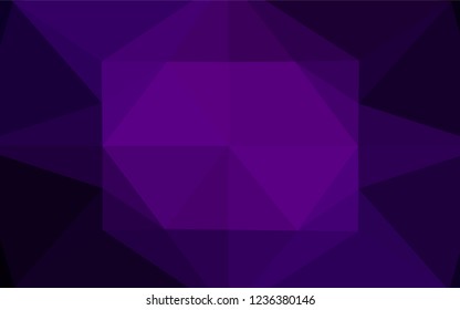 Dark Purple vector abstract mosaic backdrop. Creative illustration in halftone style with gradient. The textured pattern can be used for background.