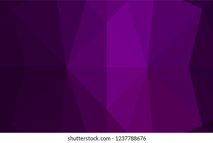 Dark Purple vector abstract mosaic pattern. A completely new color illustration in a vague style. The best triangular design for your business.