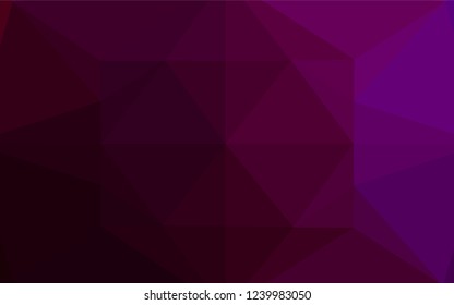 Dark Purple vector abstract mosaic background. A completely new color illustration in a vague style. Brand new design for your business.