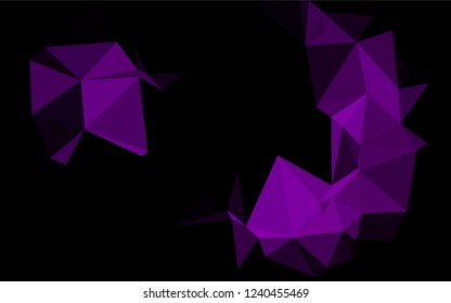 Dark Purple vector abstract mosaic backdrop. A vague abstract illustration with gradient. The elegant pattern can be used as part of a brand book.