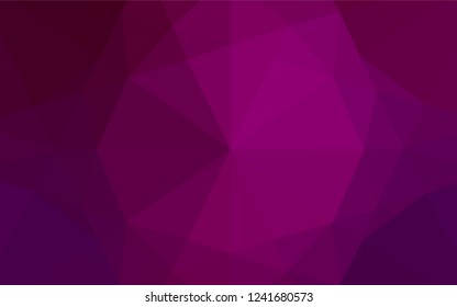 Dark Purple vector abstract mosaic pattern. Creative illustration in halftone style with gradient. The best triangular design for your business.