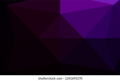 Dark Purple vector abstract mosaic background. Creative illustration in halftone style with gradient. A completely new design for your business.