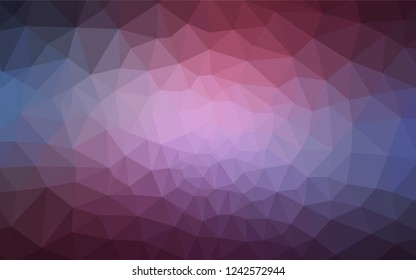 Dark Purple vector abstract mosaic background. Colorful illustration in abstract style with triangles. Brand new design for your business.