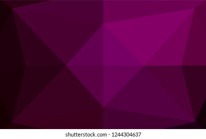 Dark Purple vector abstract mosaic backdrop. A vague abstract illustration with gradient. The polygonal design can be used for your web site.