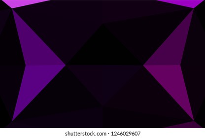 Dark Purple vector abstract mosaic pattern. Brand new colored illustration in blurry style with gradient. A completely new template for your business design.