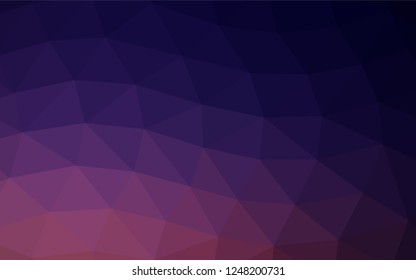 Dark Purple vector abstract mosaic background. An elegant bright illustration with gradient. A completely new design for your business.