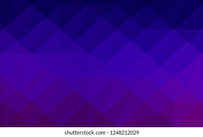 Dark Purple vector abstract mosaic pattern. Glitter abstract illustration with an elegant design. Brand new style for your business design.