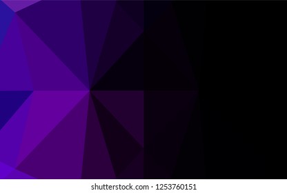 Dark Purple vector abstract mosaic pattern. A vague abstract illustration with gradient. The polygonal design can be used for your web site.