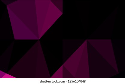 Dark Purple vector abstract mosaic backdrop. Shining illustration, which consist of triangles. Brand new design for your business.