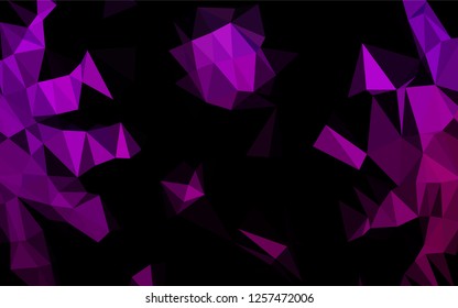 Dark Purple vector abstract mosaic background. An elegant bright illustration with gradient. The polygonal design can be used for your web site.