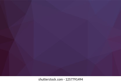 Dark Purple vector abstract mosaic backdrop. Geometric illustration in Origami style with gradient.  A completely new template for your business design.
