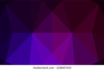 Dark Purple vector abstract mosaic background. Colorful illustration in abstract style with gradient. A completely new design for your business.