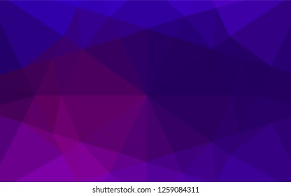 Dark Purple vector abstract mosaic background. Shining illustration, which consist of triangles. The polygonal design can be used for your web site.