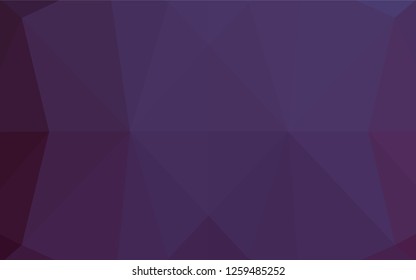 Dark Purple vector abstract mosaic backdrop. Shining illustration, which consist of triangles. The elegant pattern can be used as part of a brand book.