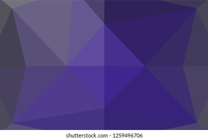 Dark Purple vector abstract mosaic backdrop. An elegant bright illustration with gradient. A completely new design for your business.