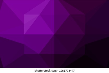 Dark Purple vector abstract mosaic background. Modern geometrical abstract illustration with gradient. The template can be used as a background for cell phones.
