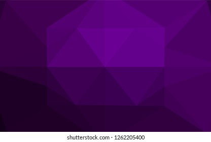 Dark Purple vector abstract mosaic backdrop. Colorful abstract illustration with gradient. The polygonal design can be used for your web site.
