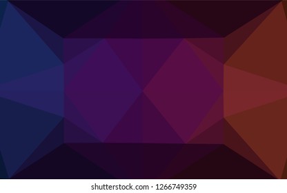Dark Purple vector abstract mosaic pattern. Colorful abstract illustration with gradient. The best triangular design for your business.