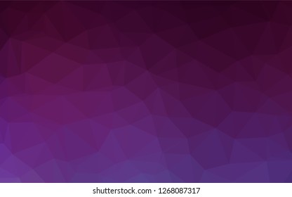 Dark Purple vector abstract mosaic pattern. A vague abstract illustration with gradient. A new texture for your design.