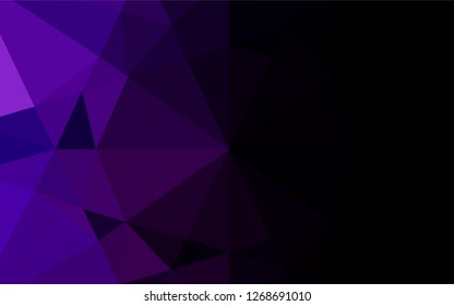 Dark Purple vector abstract mosaic background. Creative illustration in halftone style with gradient. Brand new style for your business design.